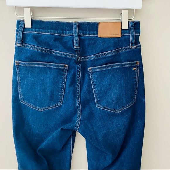 Madewell 10" High-Rise Skinny Denim Jeans Dark Blue Sz 26 - Picture 5 of 10